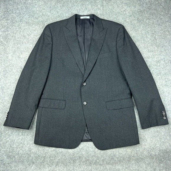 Lauren Ralph Lauren Blazer Mens 46 R Black Wool Cashmere Peak Sport Coat Jacket‎ - Picture 1 of 16
